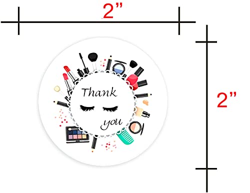 Lip Gloss Thank You Stickers 2 inch Thank You for Supporting My Small Business Stickers Lip Gloss Packaging for Small Business for Salon&Beauty Store,Eyelash Bags 500 PCS