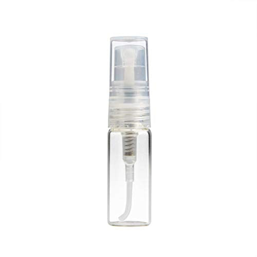 Enslz 35pcs Mini Portable Clear 3ml Glass Bottle Atomizer Refillable Perfume Bottle for Party or Travel Tool
