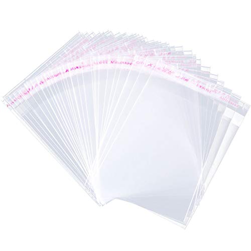 8 Sizes Crystal Clear Self Seal Transparent Plastic Cellophane