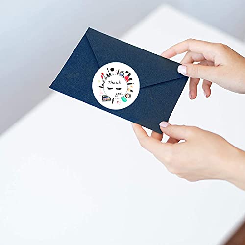 Lip Gloss Thank You Stickers 2 inch Thank You for Supporting My Small Business Stickers Lip Gloss Packaging for Small Business for Salon&Beauty Store,Eyelash Bags 500 PCS