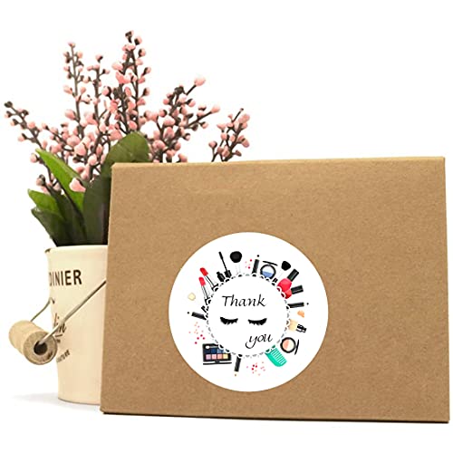 Lip Gloss Thank You Stickers 2 inch Thank You for Supporting My Small Business Stickers Lip Gloss Packaging for Small Business for Salon&Beauty Store,Eyelash Bags 500 PCS