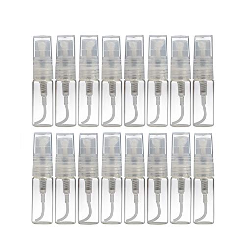 Enslz 35pcs Mini Portable Clear 3ml Glass Bottle Atomizer Refillable Perfume Bottle for Party or Travel Tool