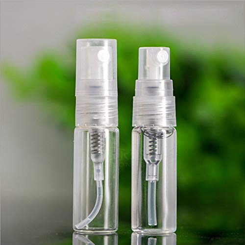 Enslz 35pcs Mini Portable Clear 3ml Glass Bottle Atomizer Refillable Perfume Bottle for Party or Travel Tool