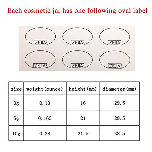 5Gram Cosmetic Containers 100pcs Tiny Makeup Sample Jaws with Pink lids