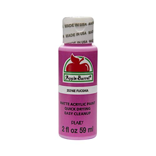 Apple Barrel Acrylic Paint in Assorted Colors (2 oz), 20216, Fuchsia