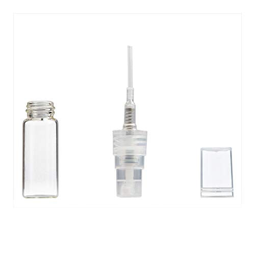 Enslz 35pcs Mini Portable Clear 3ml Glass Bottle Atomizer Refillable Perfume Bottle for Party or Travel Tool