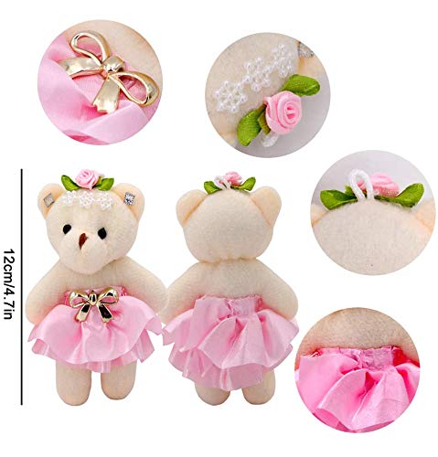Sealive Stuffed Animals Plush Bears (1 Dozen), Mini Bear Stuffed Animal Bulk Assorted Toys for Birthday Cake Wedding Decorations Party Favors Supplies