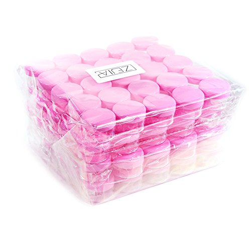5Gram Cosmetic Containers 100pcs Tiny Makeup Sample Jaws with Pink lids