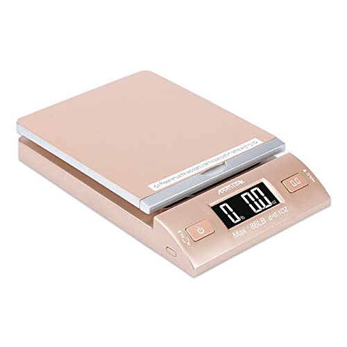 Accuteck Gold 86Lbs Digital Shipping Postal Scale with Batteries and AC Adapter