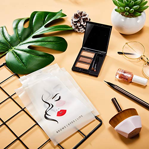 50 Pieces Eyebrow Microblading Aftercare Bags Empty Eyelash Bag Lash Aftercare Bags Lipstick Travel Pouch Mini Cosmetic Bags for Eyelash Lipstick Makeup Tools (4 x 6 Inch)