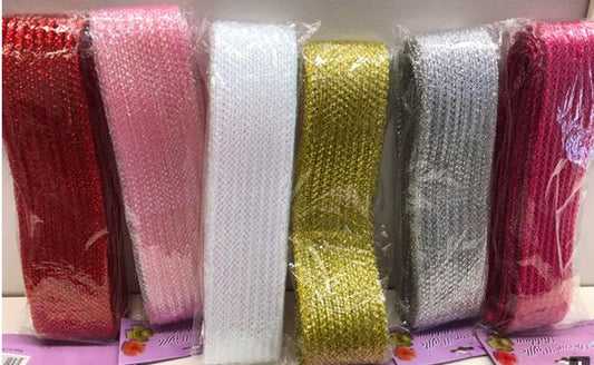 Metallic Waffle Ribbon